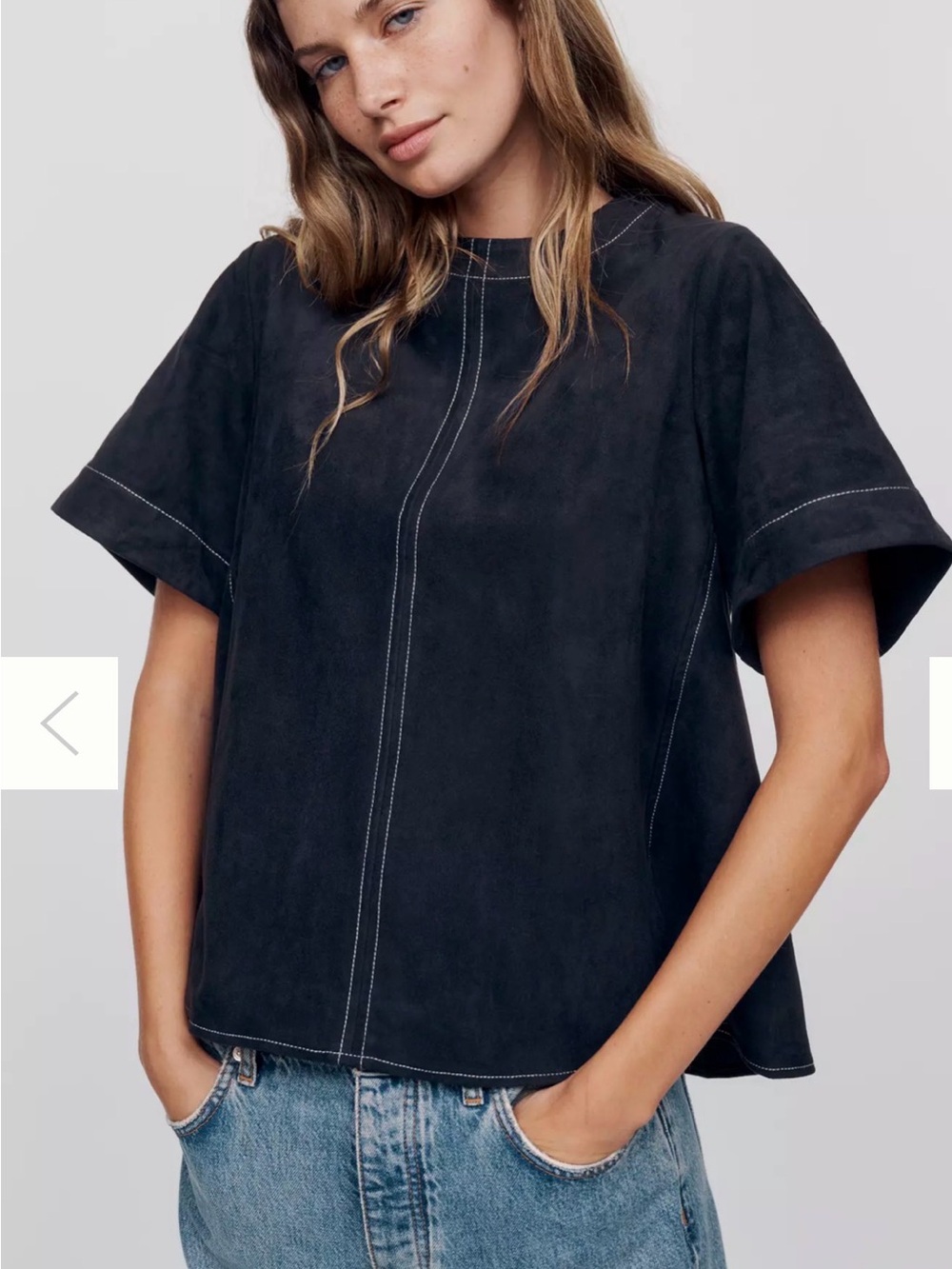 NWT! Maeve Emmy Faux Suede Swing Blouse